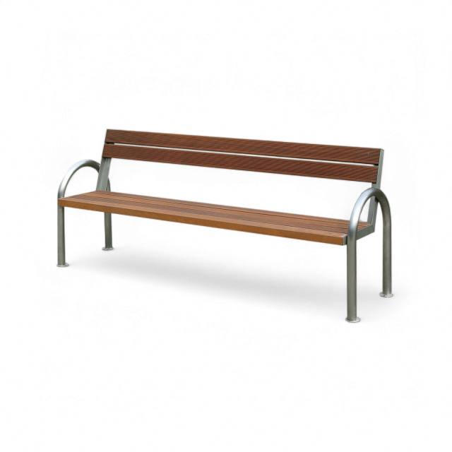 Parkovna klop INOX z naslonom